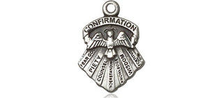 Sterling Silver Seven Gifts Medal Religious and Catholic Jewelry