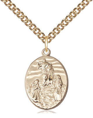 14kt Gold Filled Tranfiguration Medal Catholic Jewelry