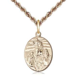14kt Gold Filled Tranfiguration Medal Catholic Jewelry