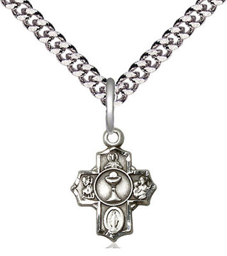 Sterling Silver Communion 5-Way Medal Religious and Catholic Jewelry