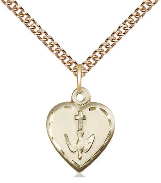 14kt Gold Heart / Confirmation Medal