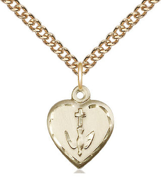 14kt Gold Heart / Confirmation Medal