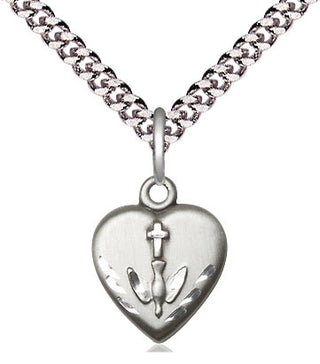 Pewter Heart / Confirmation Medal Religious and Catholic Jewelry