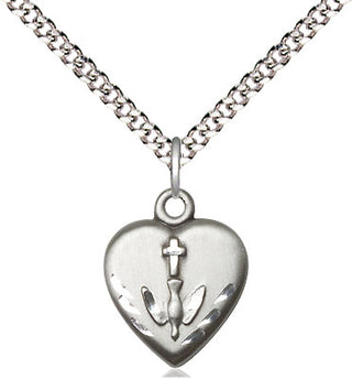 Pewter Heart / Confirmation Medal Religious and Catholic Jewelry