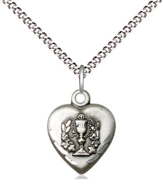 Pewter Heart / Communion Medal Religious and Catholic Jewelry