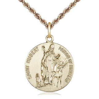 14kt Gold Saint Hubert of Liege Medal
