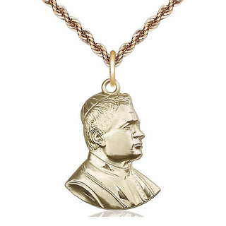 14kt Gold Filled Saint Pius X Medal Catholic Jewelry