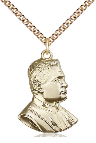 14kt Gold Saint Pius X Medal