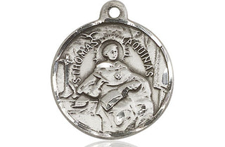 Sterling Silver Saint Thomas Aquinas Medal Religious Jewelry