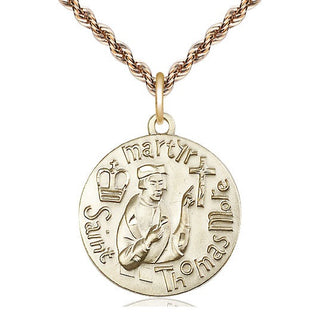 14kt Gold Filled Saint Thomas More Medal Catholic Jewelry
