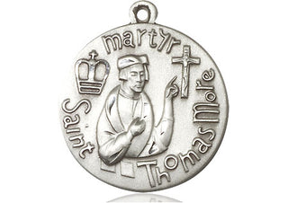 Sterling Silver Saint Thomas More Medal Catholic Jewelry