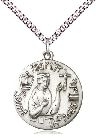 Sterling Silver Saint Thomas More Medal Catholic Jewelry