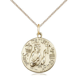 14kt Gold Saint Thomas More Medal