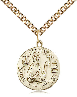 14kt Gold Saint Thomas More Medal