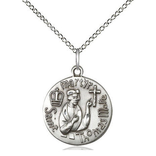Sterling Silver Saint Thomas More Medal Religious Jewelry