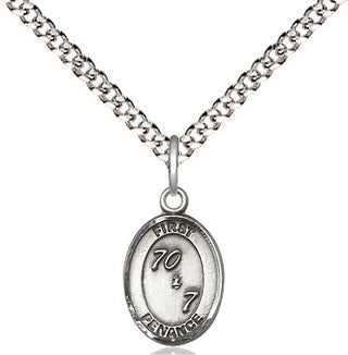Sterling Silver First Penance Medal Religious and Catholic Jewelry