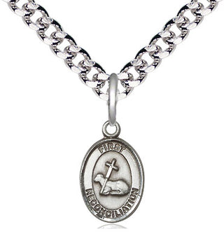 Pewter First Reconciliation Medal Religious and Catholic Jewelry