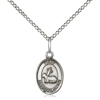 Sterling Silver First Reconciliation Medal Religious and Catholic Jewelry
