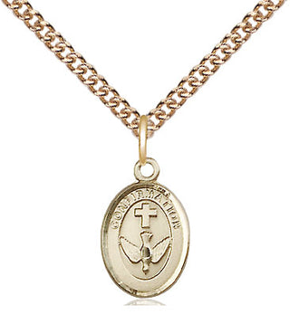 14kt Gold Filled Confirmation Medal Religious and Catholic Jewelry