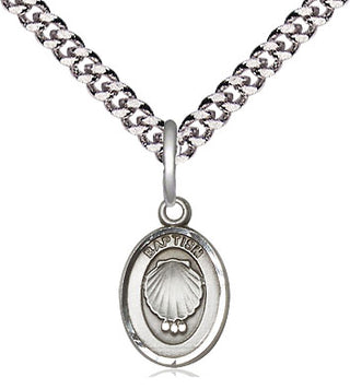 Pewter Baptism Medal Religious and Catholic Jewelry