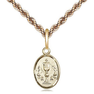 14kt Gold Filled Chalice Medal Religious and Catholic Jewelry