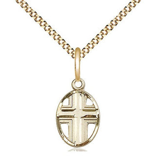 14kt Gold Filled Cross Medal Religious and Catholic Jewelry