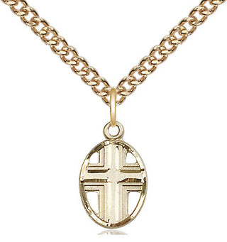 14kt Gold Filled Cross Medal Religious and Catholic Jewelry