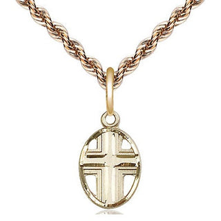 14kt Gold Filled Cross Medal Religious and Catholic Jewelry