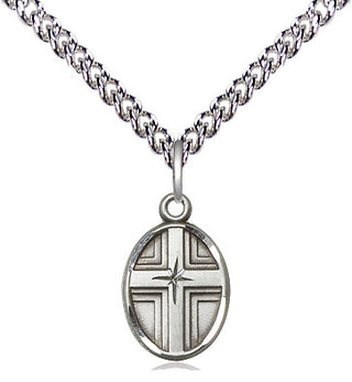 Sterling Silver Cross Medal Religious and Catholic Jewelry