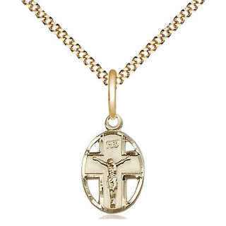 14kt Gold Filled Crucifix Medal Religious and Catholic Jewelry