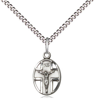 Sterling Silver Crucifix Medal Religious and Catholic Jewelry