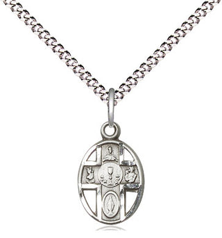 Sterling Silver 5-Way / Chalice Medal Religious and Catholic Jewelry