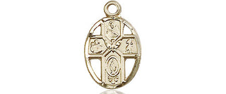 14kt Gold Filled 5-Way Medal
