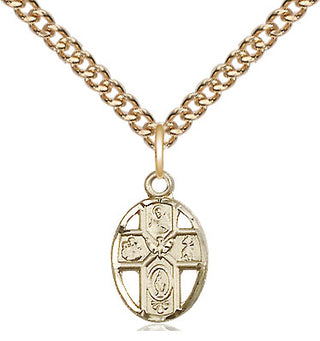 14kt Gold 5-Way Medal