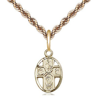 14kt Gold 5-Way Medal