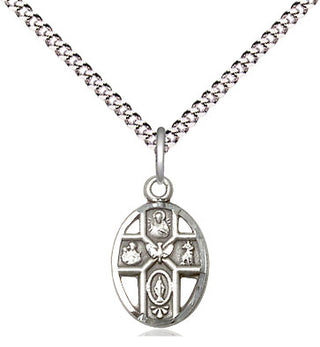 Sterling Silver 5-Way Medal Religious and Catholic Jewelry