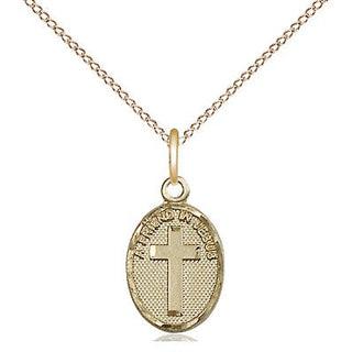 14kt Gold Filled Friend In Jesus Cross Medal Religious and Catholic Jewelry
