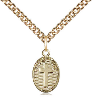 14kt Gold Friend In Jesus Cross Medal
