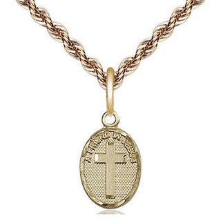 14kt Gold Friend In Jesus Cross Medal