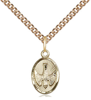 14kt Gold Holy Spirit Medal