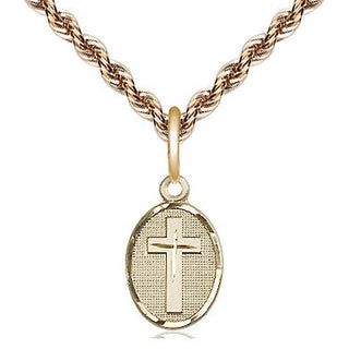 14kt Gold Filled Cross Medal Religious and Catholic Jewelry