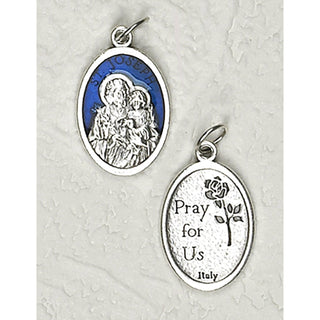 25-Pack - 3/4 inch Pendant with Blue Enamel St Joseph
