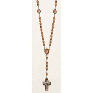Light Brown Pope Francis Rosary