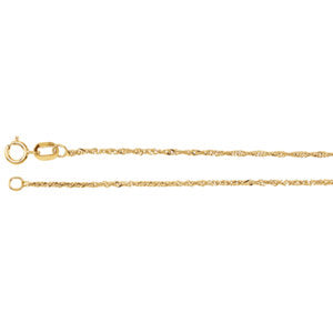 20-inch Singapore Chain with Spring Ring - 14K Yellow Gold