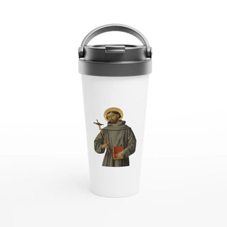 Franciscan Saint with Crucifix Travel Mug