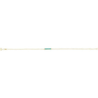 14K Rose Natural Turquoise Bar 6 1/2-7 1/2" Bracelet