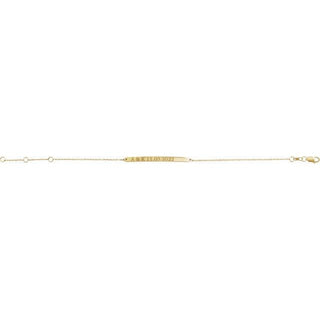 14K Yellow Engravable Skinny Bar 6 1/2-7 1/2" Bracelet