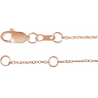 14K Rose Engravable Skinny Bar 6 1/2-7 1/2" Bracelet
