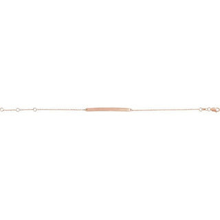 14K Rose Engravable Skinny Bar 6 1/2-7 1/2" Bracelet