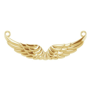 14K Yellow 24.9x8.9 mm Angel Wings Necklace Center 